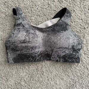 Black and White Lululemon Sports Bra